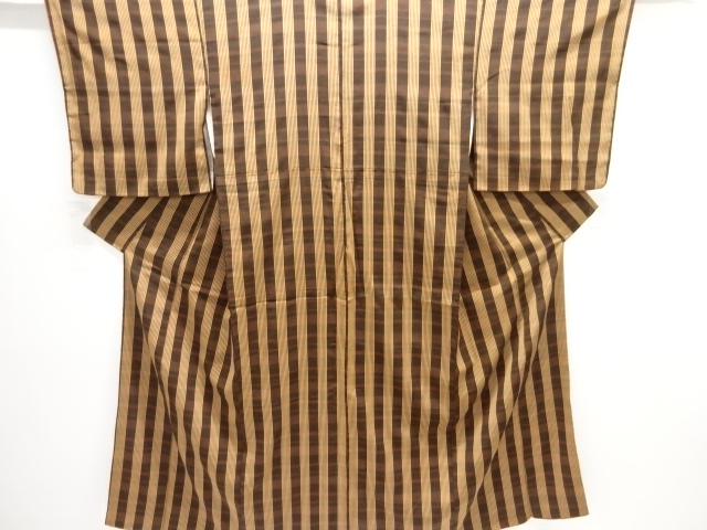 大正ロマン　格子織り出し着物